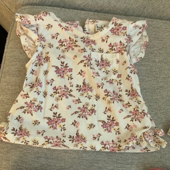 Nicole Miller Baby girl Floral Baby Tops and Pink Shorts Skort Set 12 months - Picture 6 of 12